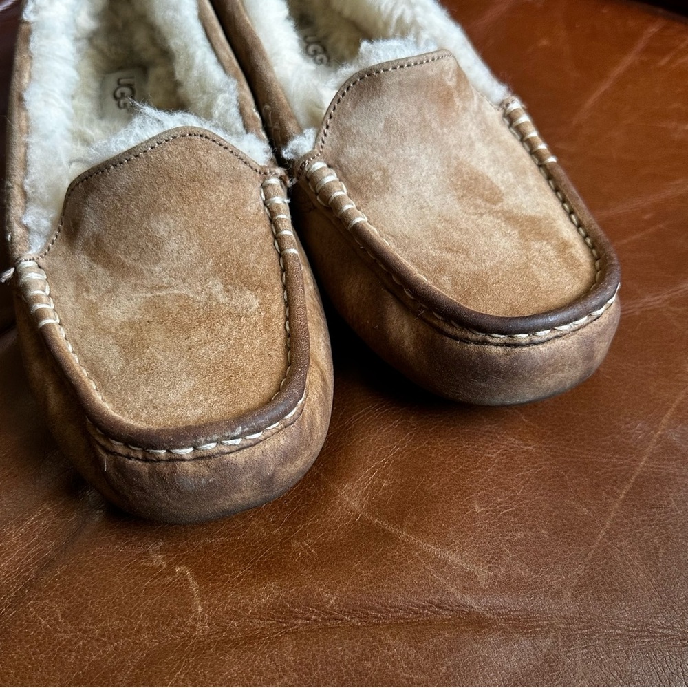 UGG Tan Suede House Slippers - Picture 4 of 5